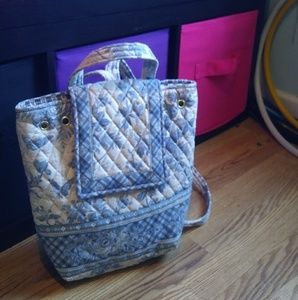 Vera Bradley Blue and white quilted backpack